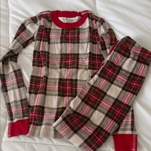 Hanna Andersson Plaid Kids Pajama Set - Red, Pink, and Cream